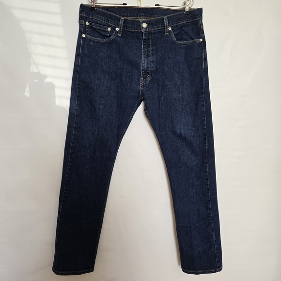 Levi's Other - LEVI'S 513 CLASSIC JEANS MENS DARK BLUE DENIM STRAIGHT LEG ZIPPER FRONT SZ 36X32